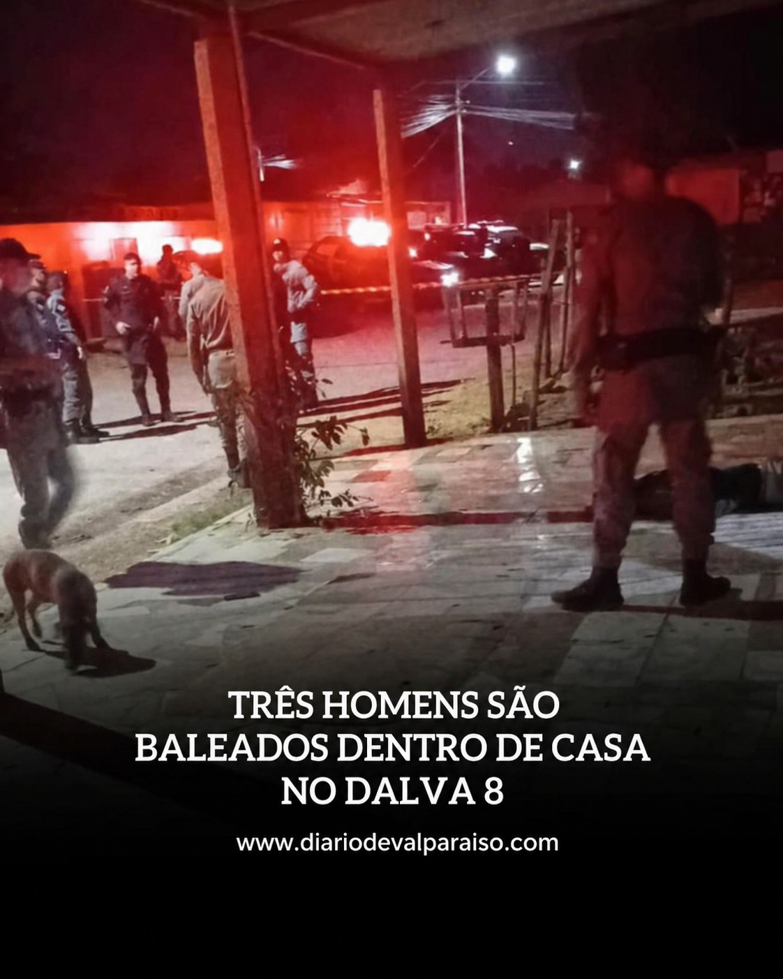 Três homens são baleados dentro de residência no bairro Dalva 8.