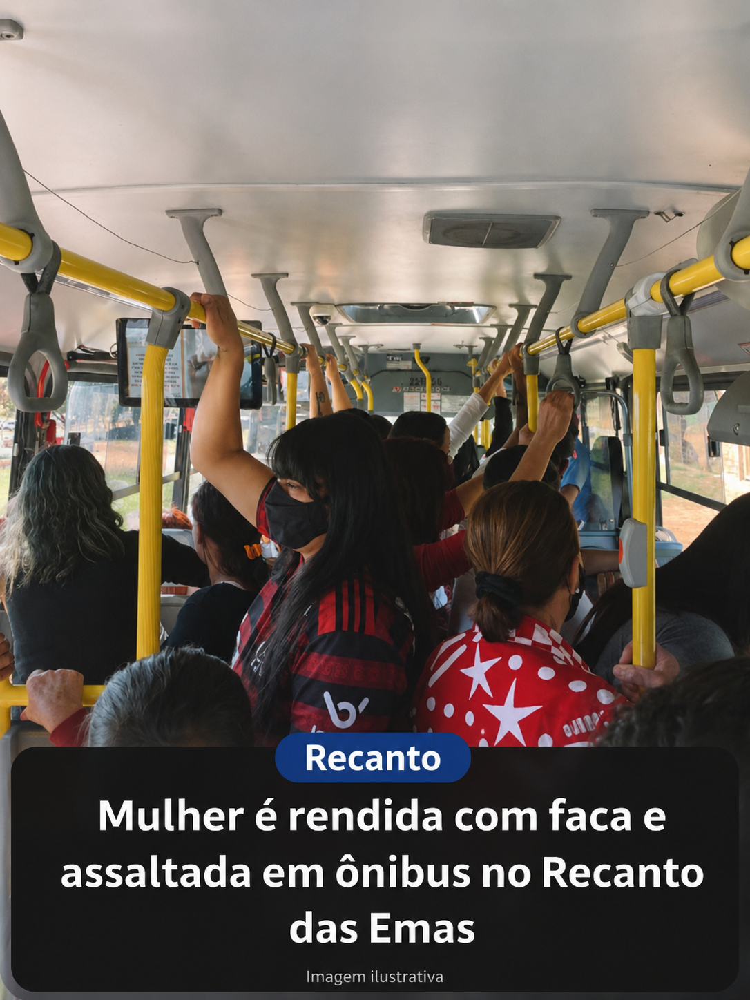 Passageiros imobilizam assaltante após mulher ser rendida com faca dentro de ônibus no Recanto das Emas