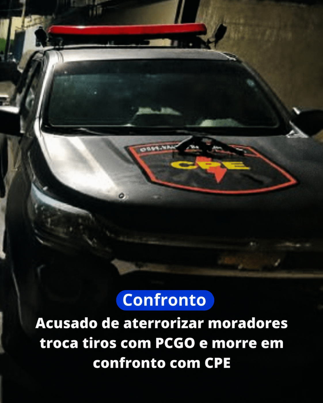 Suspeito de roubo morre após confronto com forças policiais em Catalão