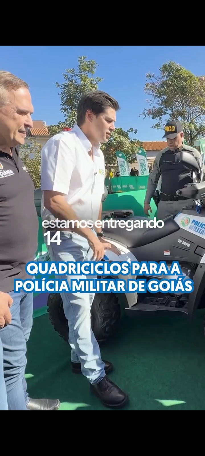 Governo de Goiás entrega 14 quadriciclos à PMGO para reforçar policiamento em áreas de difícil acesso